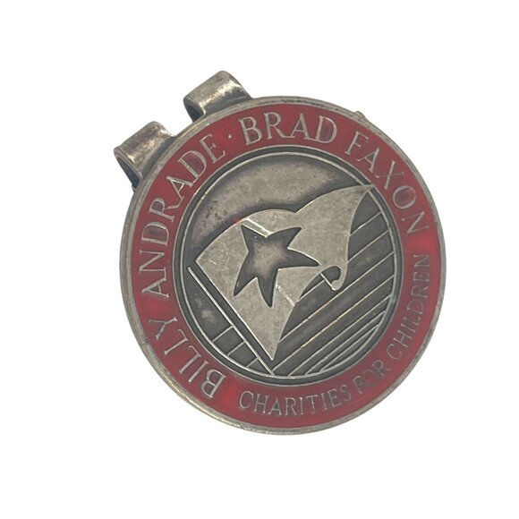 Billy Andrade Brad Faxon Silver Moneey Clip With Red Enamel Charity Design - Picture 4 of 7